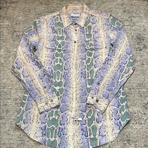 Equipment Femme Snakeskin Print Blouse Size S